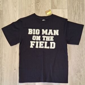 Crazy 8 Navy Crewneck Cotton Tee - Solid Dark Blue